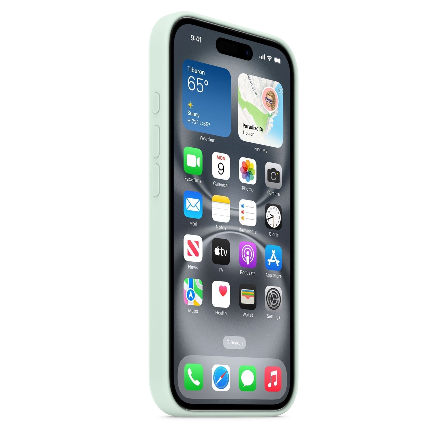 Apple iPhone 16 Silikon Case mit MagSafe, aquamarin