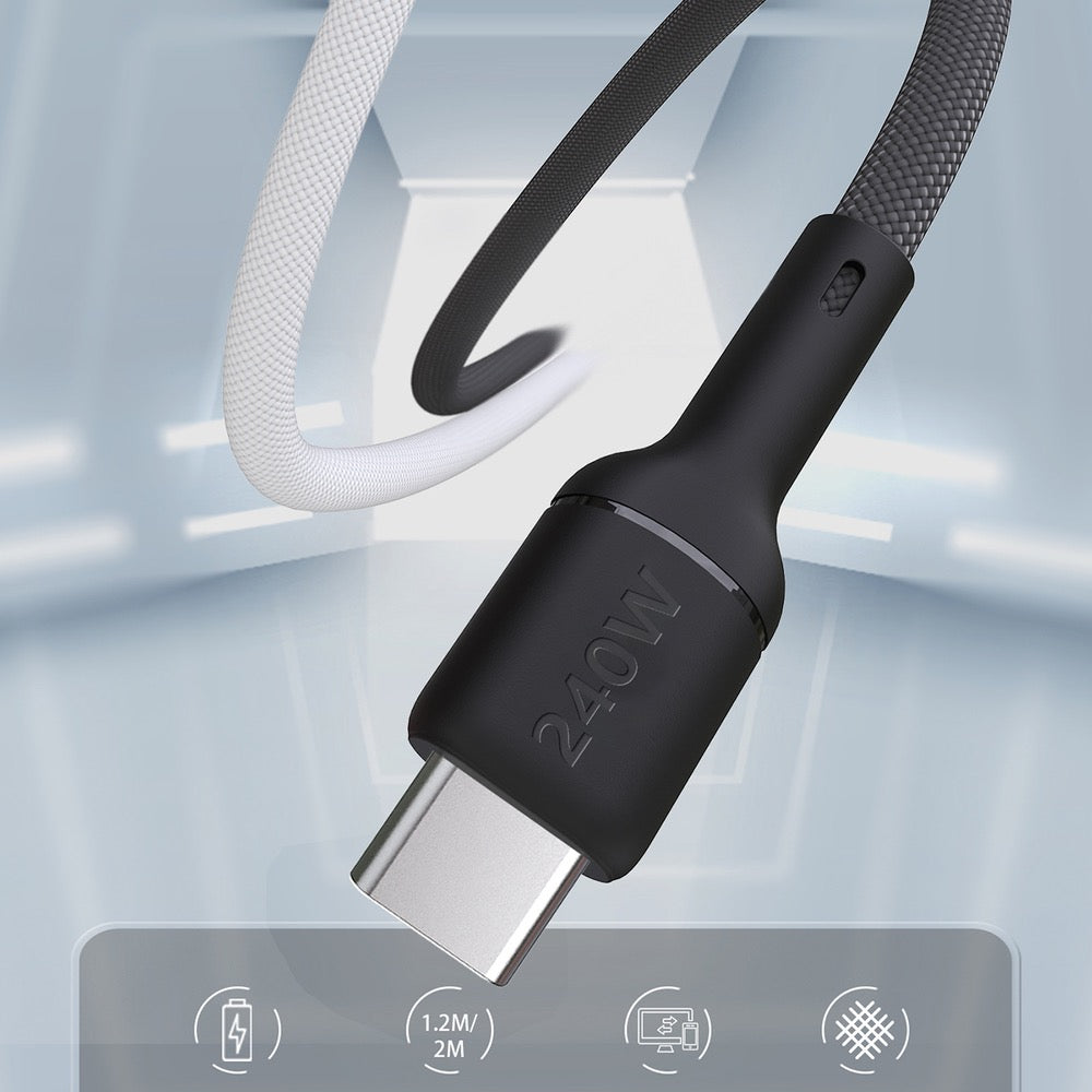 Dudao Premium USB-C auf USB-C 2m Kabel 240W USB 2.0 - Schwarz