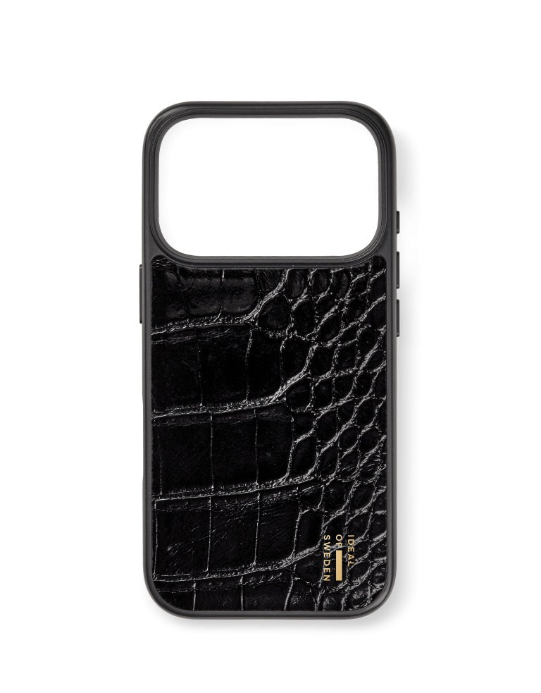 Ideal of Sweden MagSafe Veganlederhülle iPhone 17 Pro - Schwarz Kroko