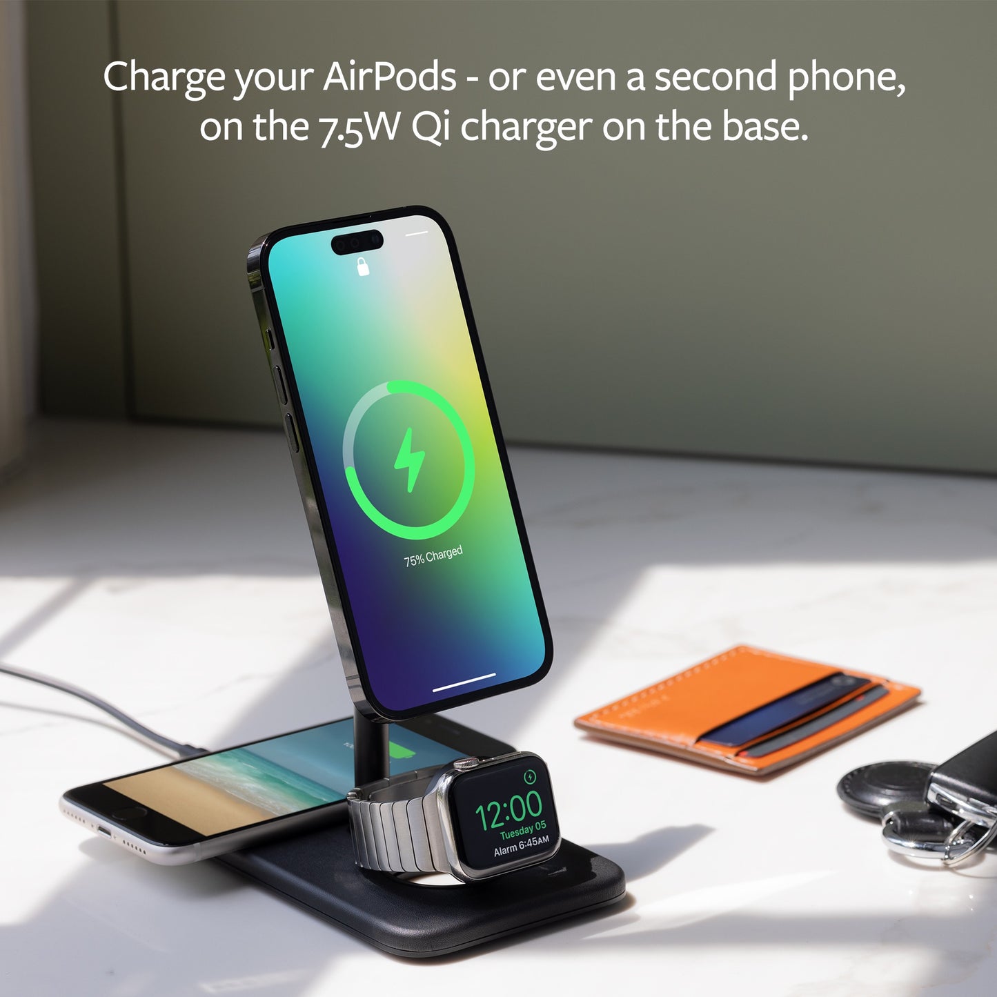 Twelve South HiRise 3 Deluxe 3-in-1 Wireless Charger – schwarz