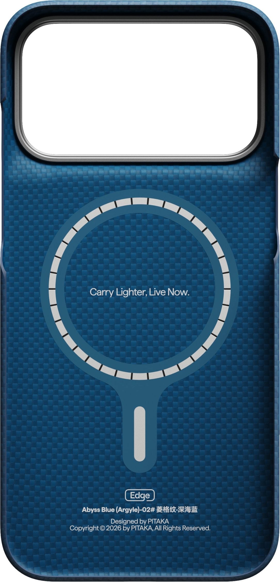 Pitaka Edge Case iPhone 17 Pro Max/18 Pro Max Abyss Blue Argyle