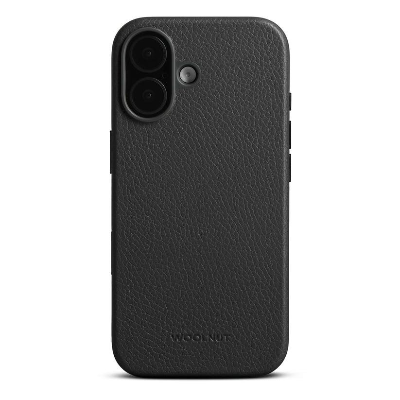 Woolnut Leder Case für iPhone 17 - Schwarz - epos | Apple Premium Partner
