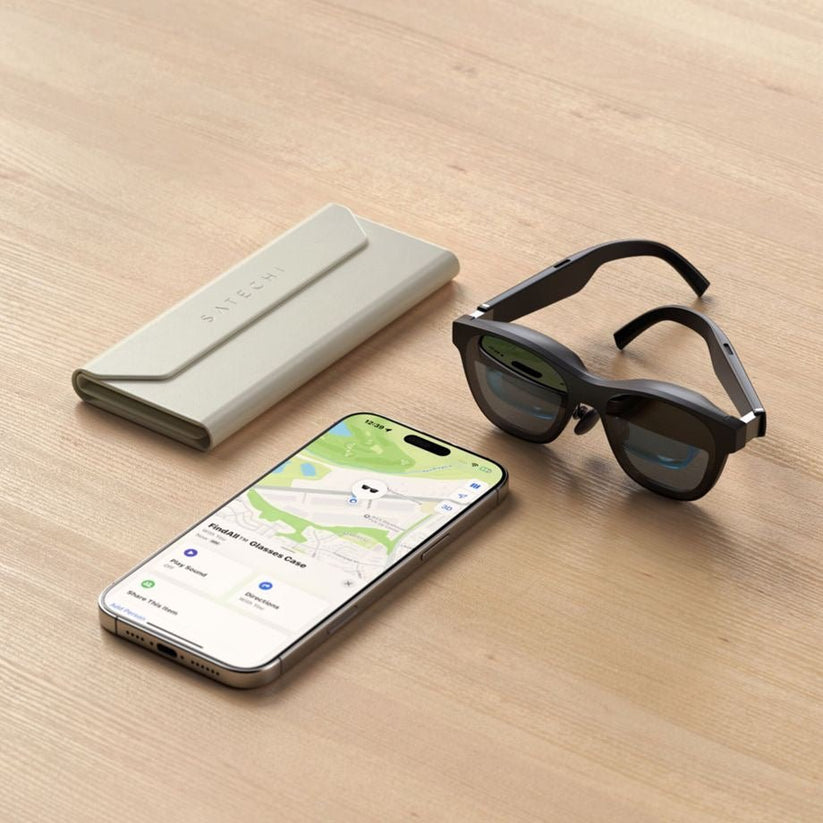 Satechi FindMy Brillenetui aus veganem Leder - beige