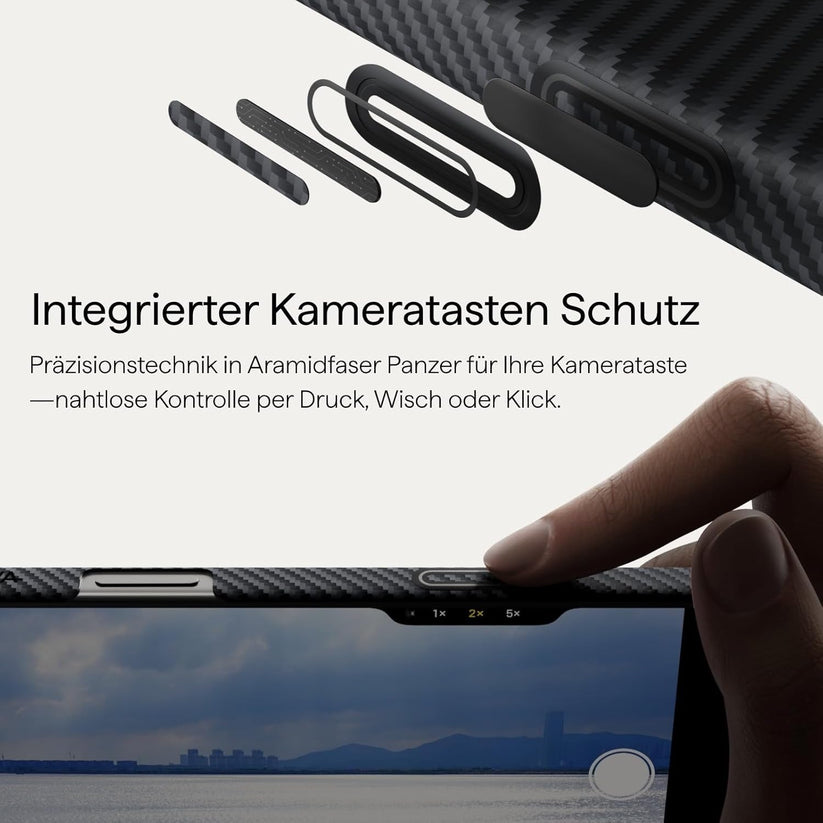 PITAKA Aramid Ultra Slim Case mit MagSafe, iPhone 17 Pro Max, Schwarz