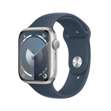 Apple Watch Series 9 GPS 45mm Silver Aluminium Case with Winter Blue Sport Loop (Demo) - gebraucht