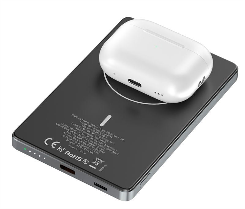 Mobile Origin Magsafe Powerbank mit Watch Charger  - Space Grau