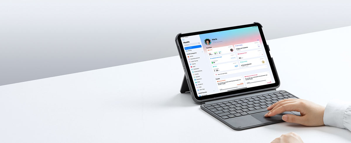 Inateck AceTouch Standard Keyboard mit Track-Pad iPad 2022-2026 / iPad Air 11“ 2020-2026 - Grau