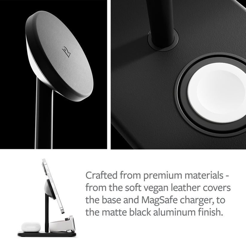 Twelve South HiRise 3 Deluxe 3-in-1 Wireless Charger – schwarz