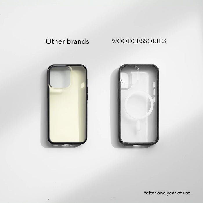 Woodcessories Clear Case MagSafe Schwarz für iPhone 14