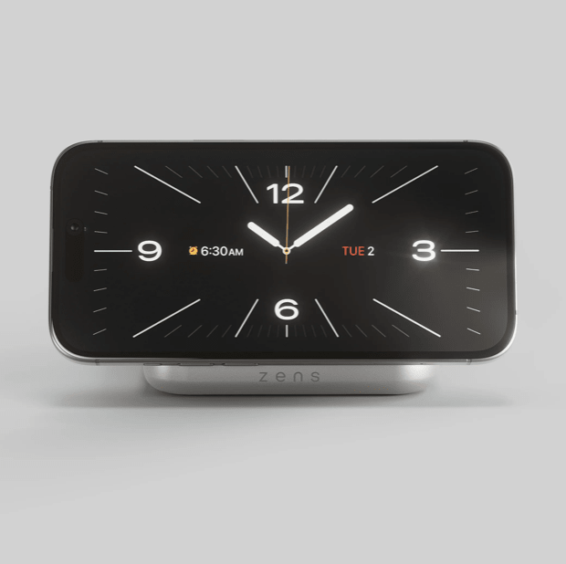 Zens Aluminium Series Magnetic Nightstand Wireless Charger -weiss