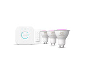 Philips Hue White & Col. Amb. GU10 Dreierpack Starterset inkl. Dimmschalter