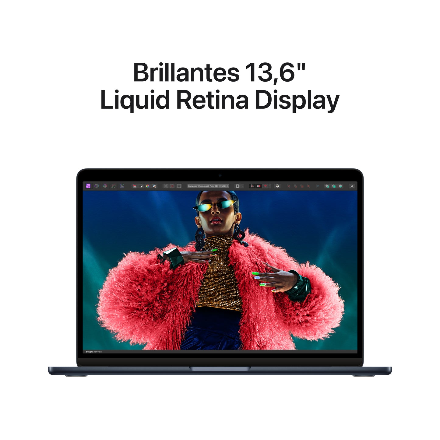 MacBook Air 13 Zoll mit M3 Chip, 8-Core CPU und 10-Core GPU, 16GB, 256GB SSD, mitternacht