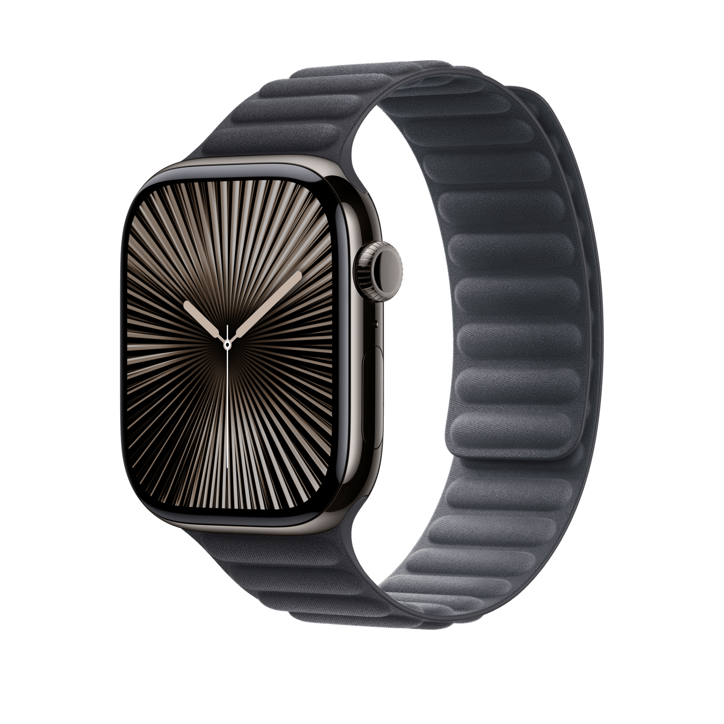 Apple Watch 46mm Armband mit Magnetverschluss, schwarz - M/L