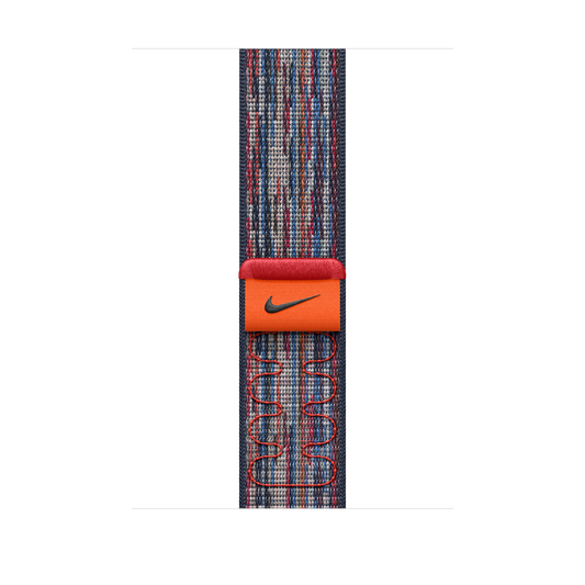 Apple Watch 46mm Nike Sport Loop, blau/rot