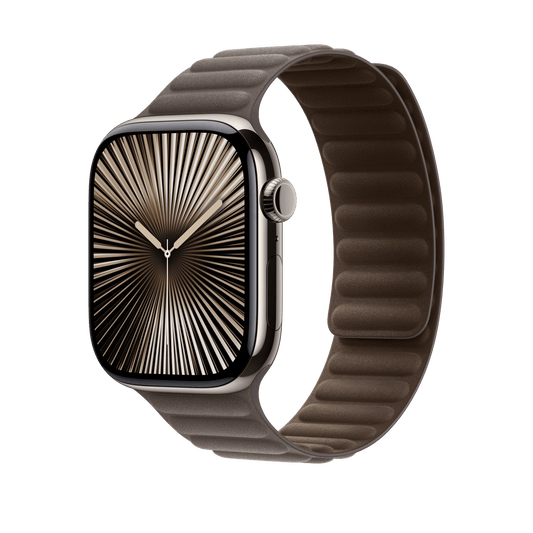 Apple Watch 46mm Armband mit Magnetverschluss, dunkeltaupe - M/L