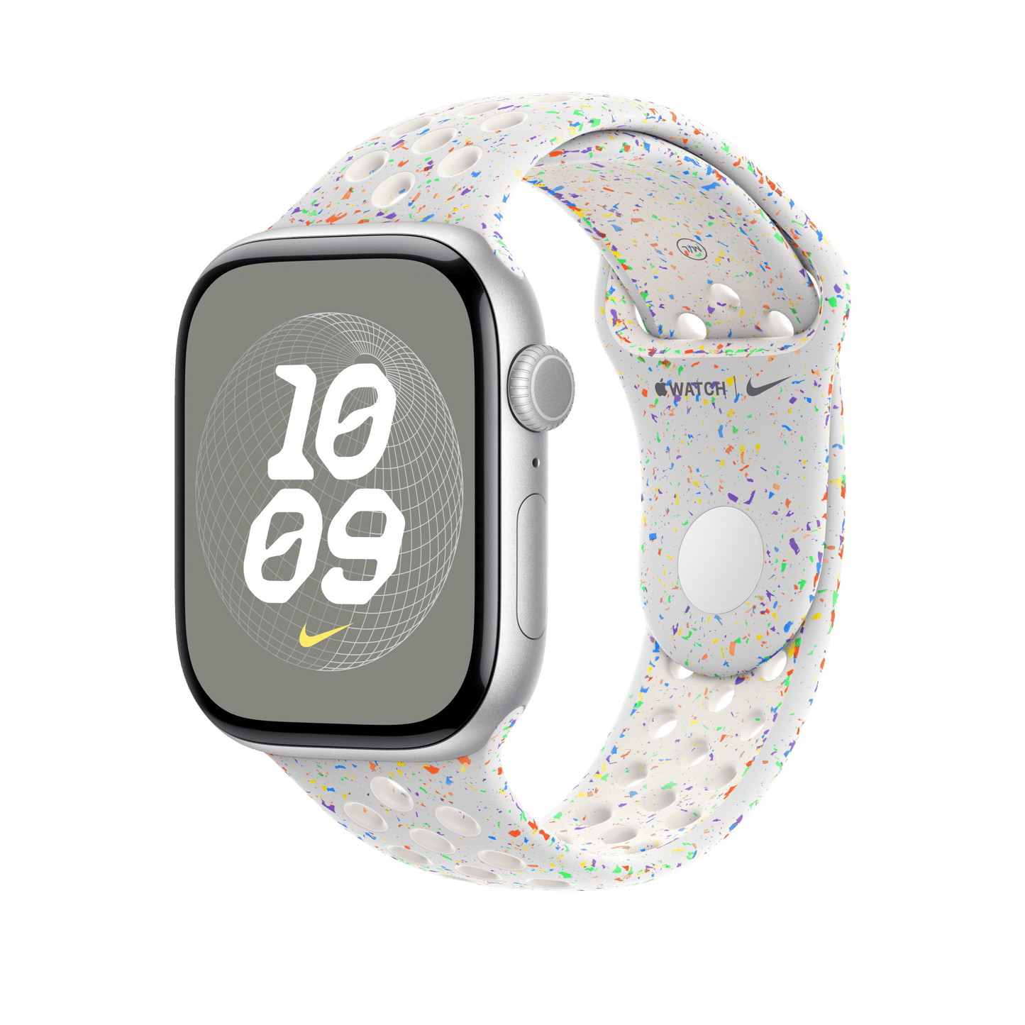 Apple Watch 46mm Nike Sportarmband, pure platinum - S/M