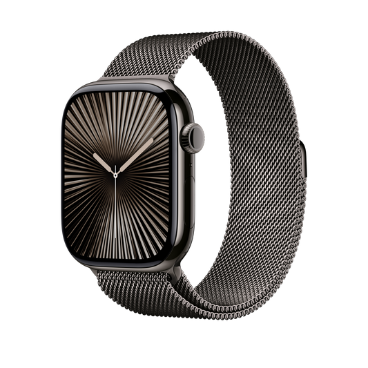 Apple Watch 46mm Milanaise-Armband, schiefer - S/M