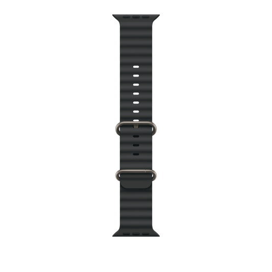 Apple Watch 49mm Ocean-Armband, schwarz - Gehäusefarbe natur