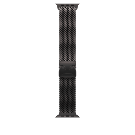 Apple Watch 49mm Milanaise Armband, Titan schwarz - small