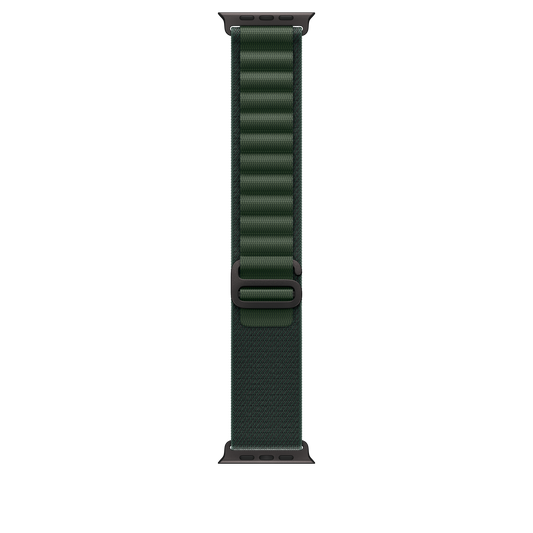 Apple Watch 49mm Alpin-Loop, dunkelgrün - large - Gehäusefarbe schwarz