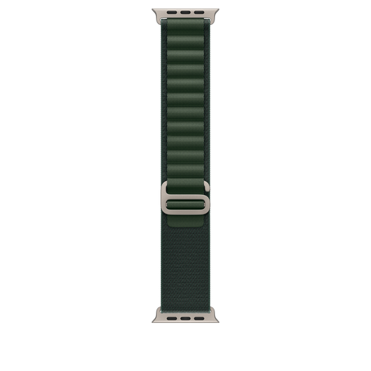 Apple Watch 49mm Alpin-Loop, dunkelgrün - large - Gehäusefarbe natur