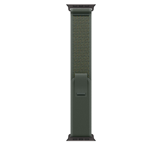 Apple Watch 49mm Trail-Loop, grün - M/L - Gehäusefarbe schwarz