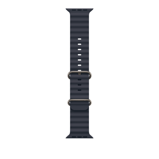 Apple Watch 49mm Ocean-Armband, blau - Gehäusefarbe natur