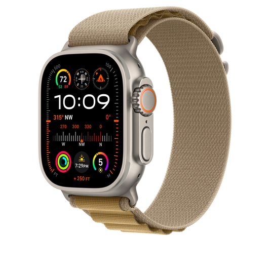 Apple Watch 49mm Alpin-Loop, mandel - large - Gehäusefarbe natur