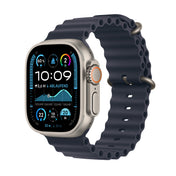 Apple Watch Ultra 2 GPS + Cellular, Titan natur, 49mm mit Ocean-Armband, Navy