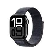 Apple Watch Series 10 GPS + Cellular, Aluminium diamantschwarz, 42mm mit Sport-Loop, tinte