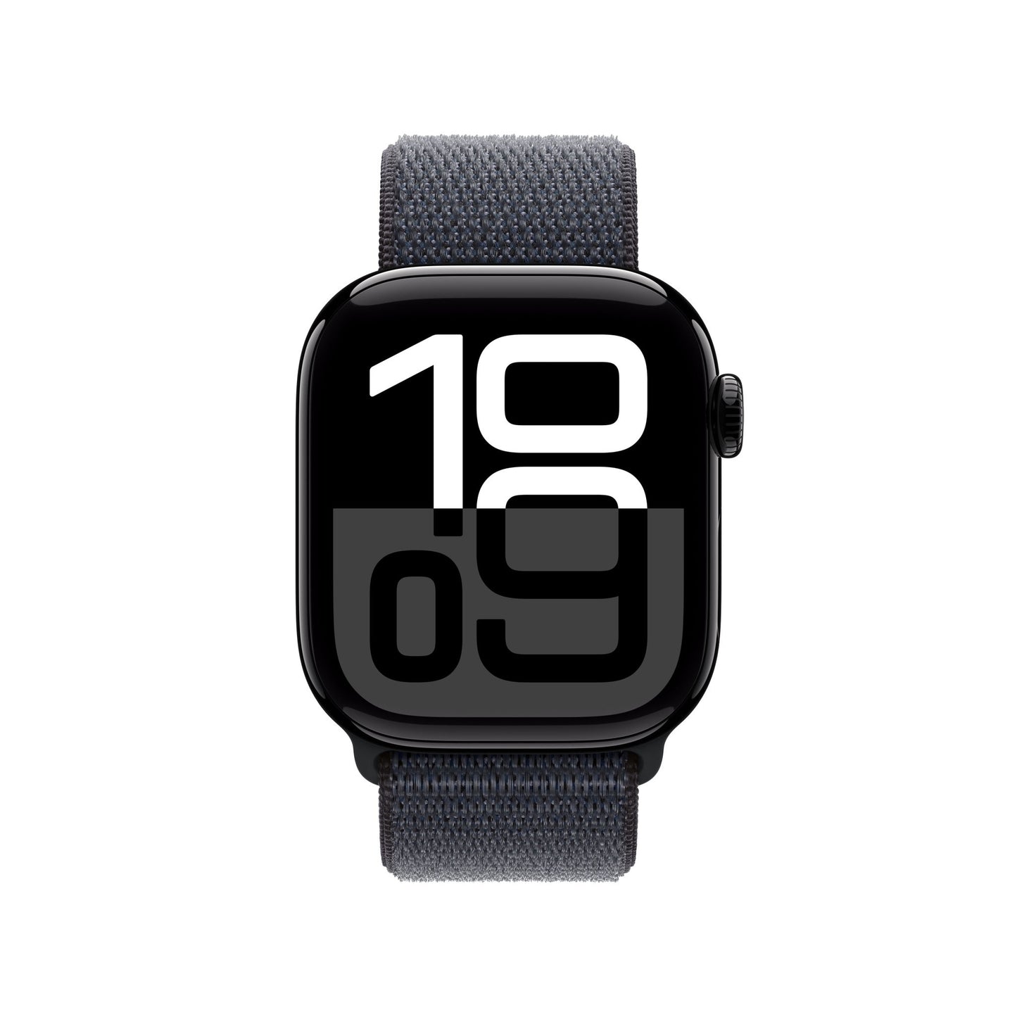 Apple Watch Series 10 GPS + Cellular, Aluminium diamantschwarz, 42mm mit Sport-Loop, tinte
