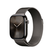 Apple Watch Series 10 GPS + Cellular, Titan schiefer, 42mm mit Milanaise-Armband, schiefer