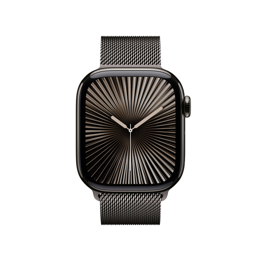 Apple Watch Series 10 GPS + Cellular, Titan schiefer, 42mm mit Milanaise-Armband, schiefer