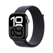 Apple Watch Series 10 GPS, Aluminium diamantschwarz, 46mm mit Sport-Loop, tinte