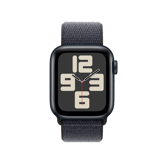 Apple Watch SE GPS, Aluminium mitternacht, 40mm mit Sport-Loop, tinte