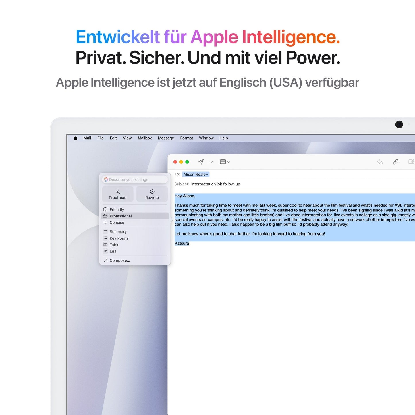 iMac 24 Zoll M4 8C CPU u. 8C GPU - SI/16 GB/256 GB SSD/GIGETH/MM/NUMKB/GER