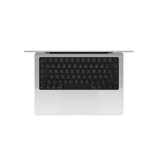 MacBook Pro 14 Zoll mit M4 Pro Chip, 12-Core CPU und 16-Core GPU, 24GB, 512GB SSD, silber