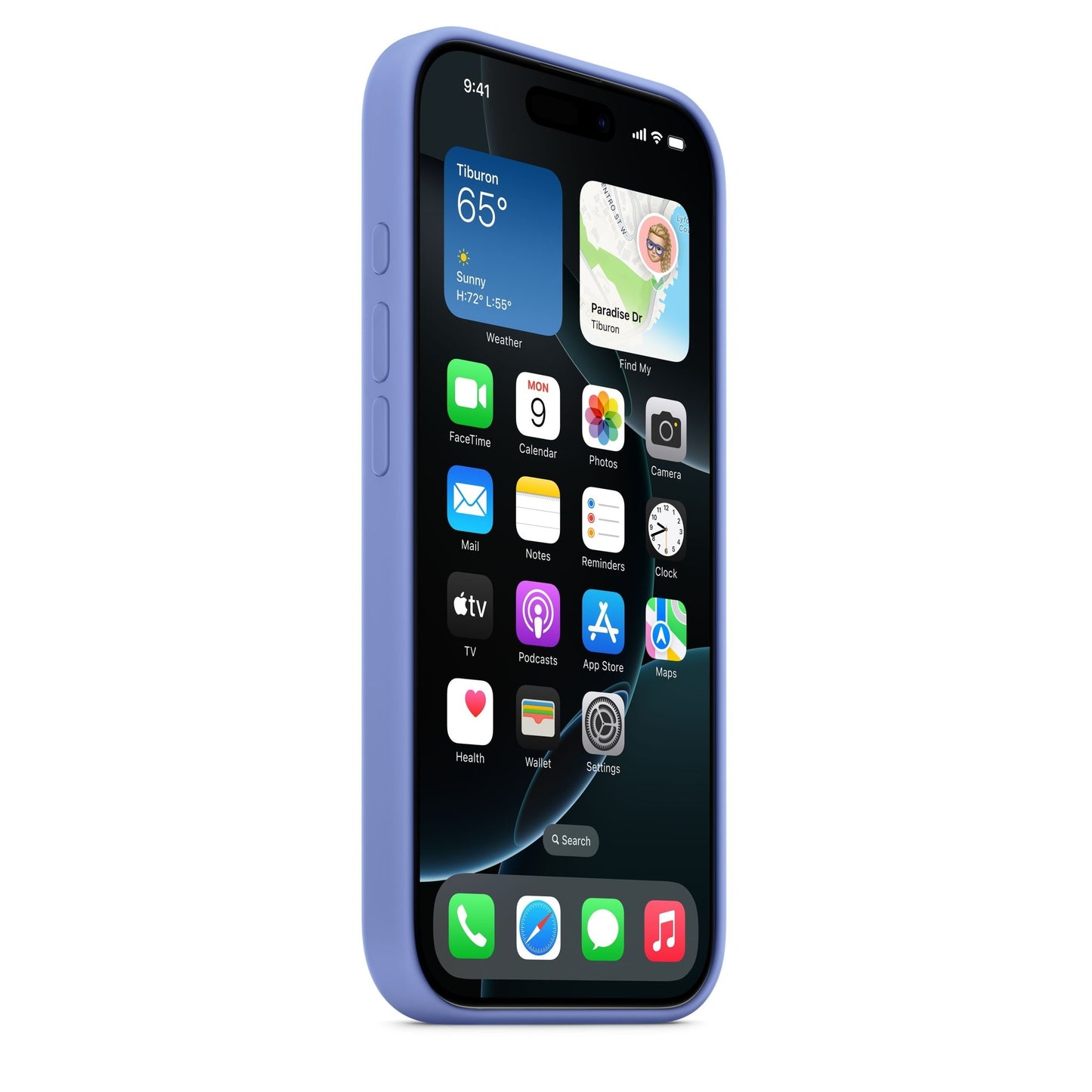 Apple iPhone 16 Pro Silikon Case mit MagSafe, veilchen
