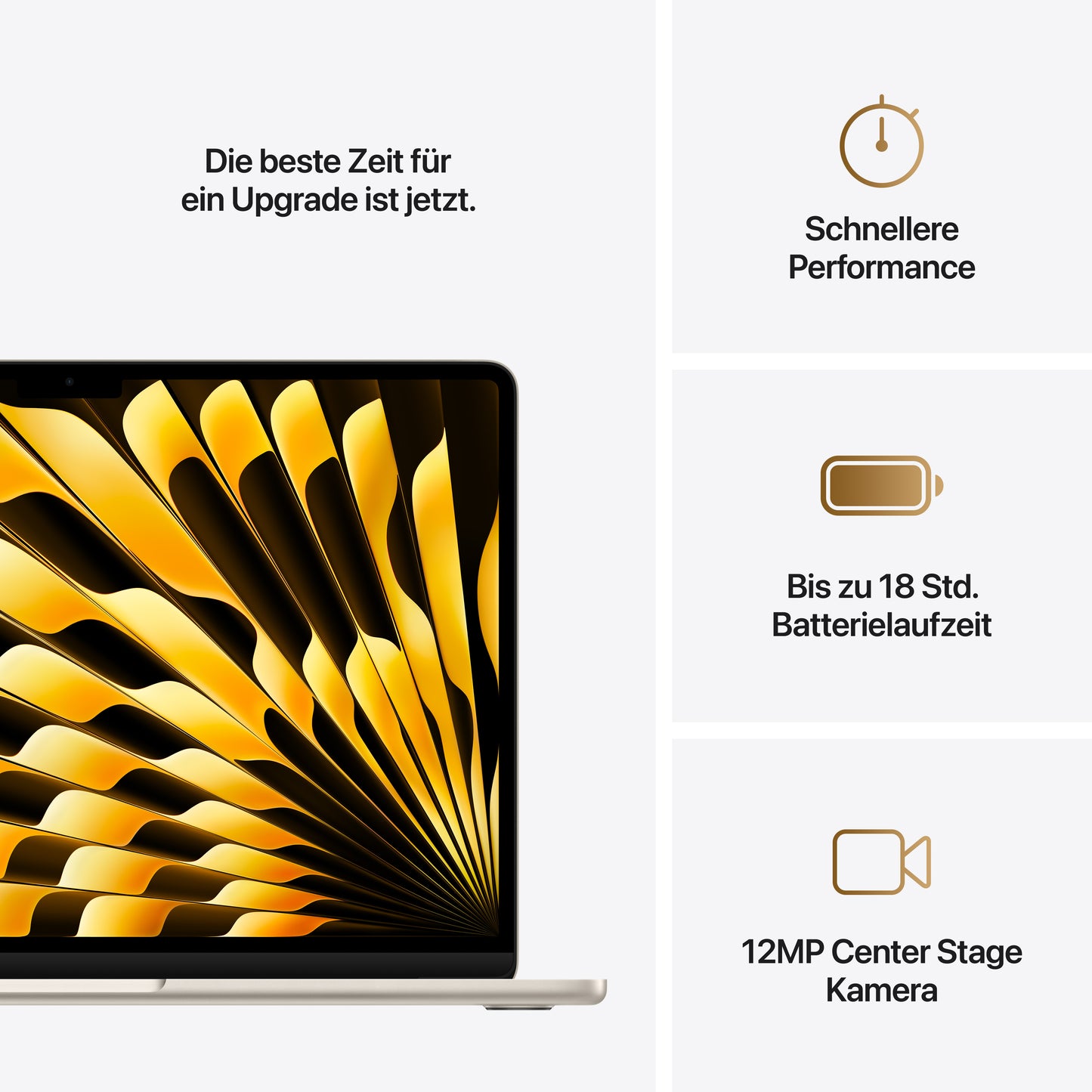 MacBook Air 13 Zoll mit M4 Chip, 10-Core CPU und 10-Core GPU, 24GB, 512GB SSD, polarstern