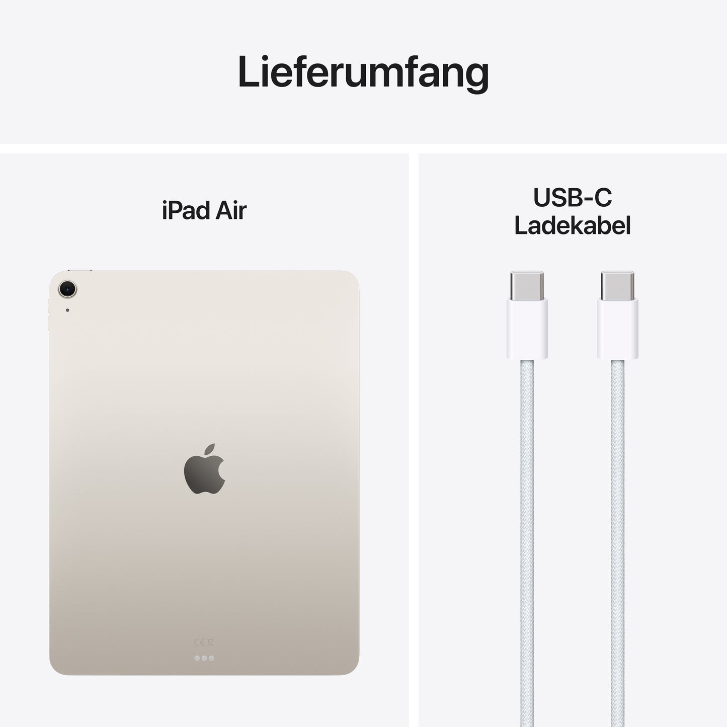 Apple iPad Air 13 Zoll Wi-Fi, 256GB, polarstern