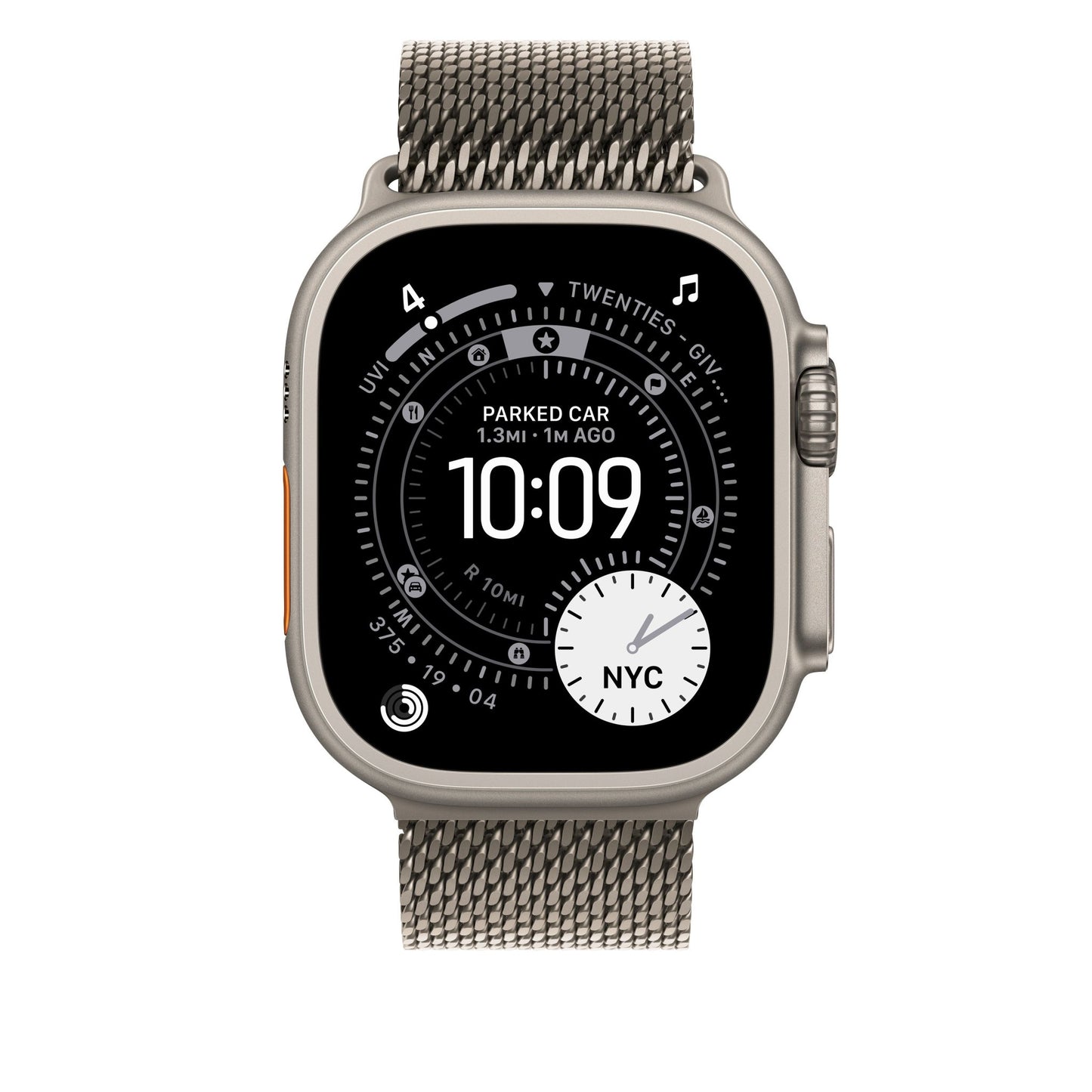 49mm Natürliches Titan Milanaise Loop - Medium