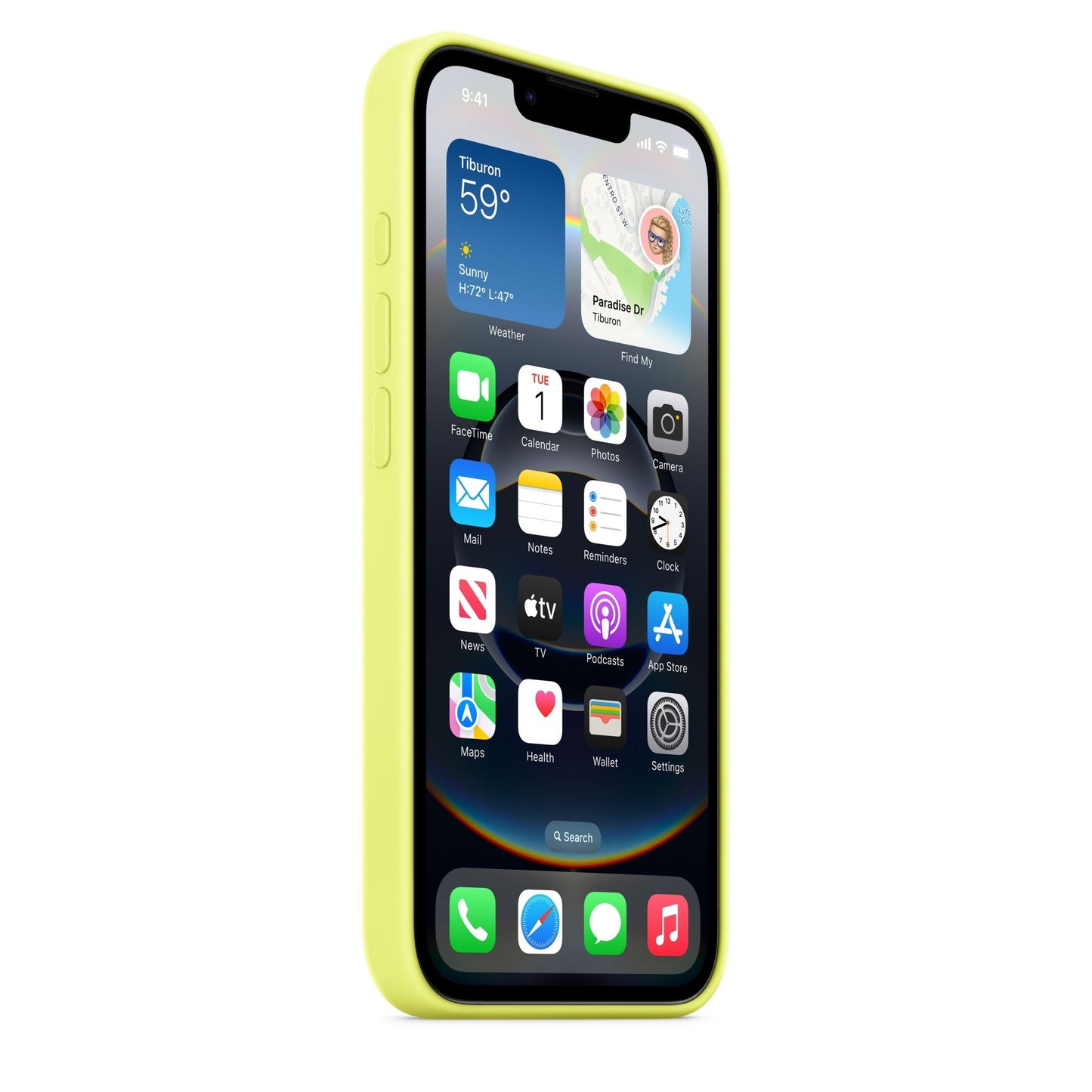 iPhone 16e Silicone Case – Neon Yellow