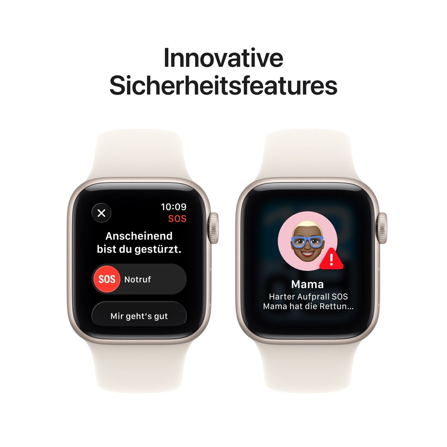 Apple Watch SE 3 GPS 40mm Sternenlicht Aluminium Case mit Sternenlicht Sportarmband - S/M