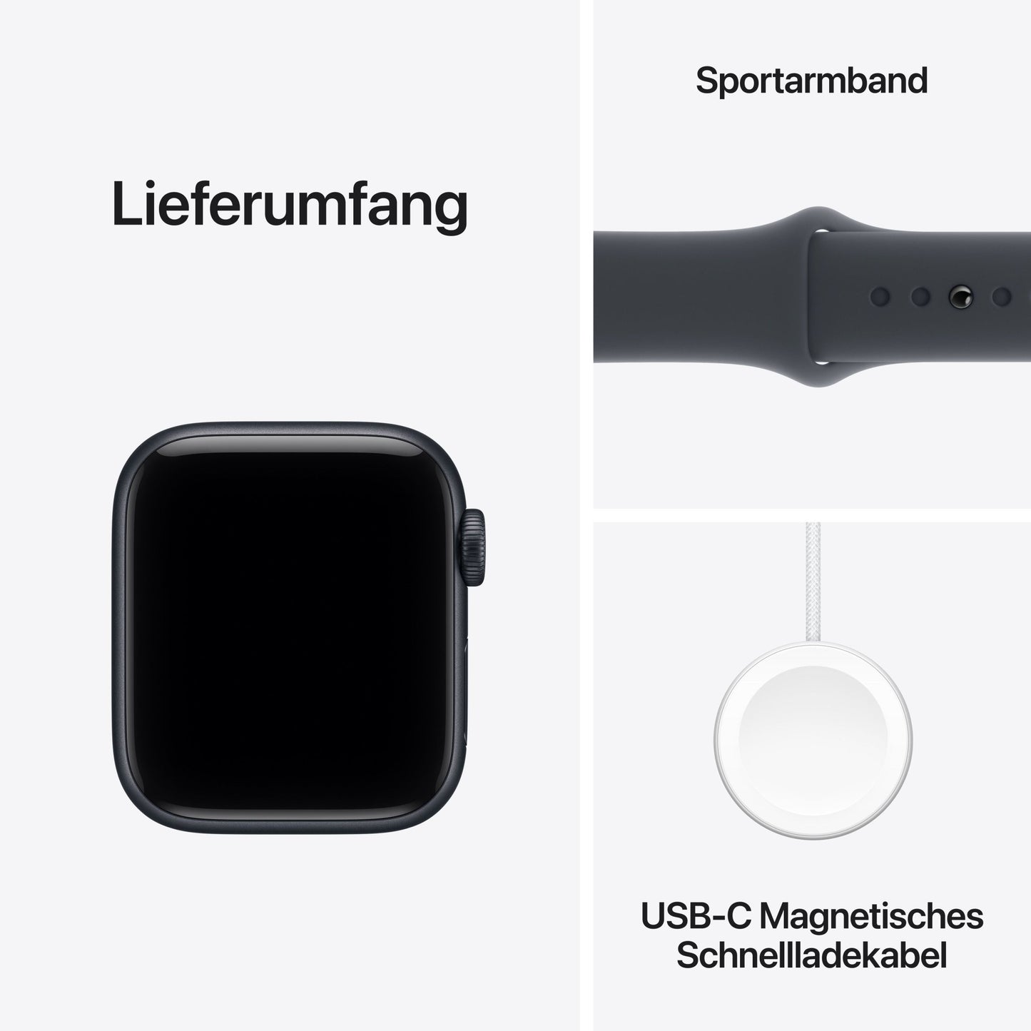 Apple Watch SE 3 GPS + Cellular 40mm Mitternacht Aluminium Case mit Mitternacht Sportarmband - S/M