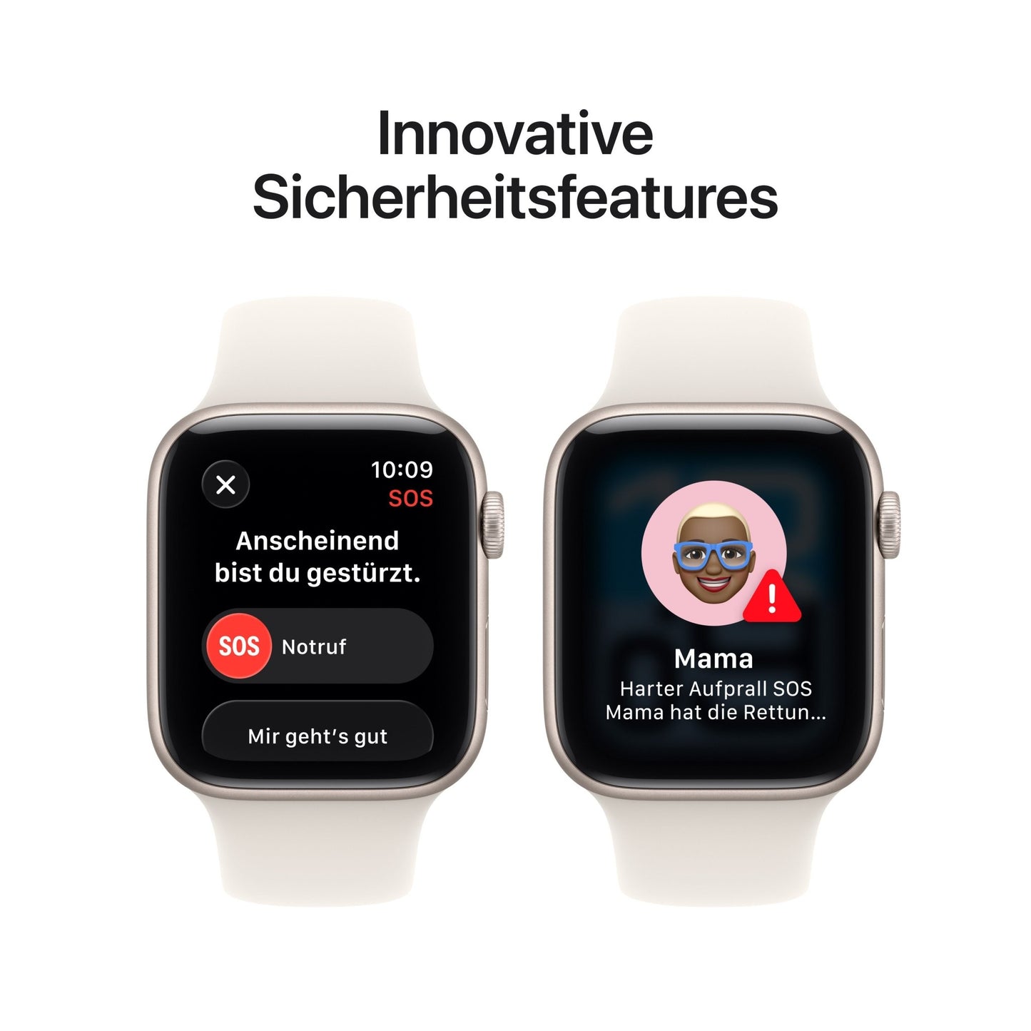 Apple Watch SE 3 GPS 44mm Sternenlicht Aluminium Case mit Sternenlicht Sportarmband - M/L