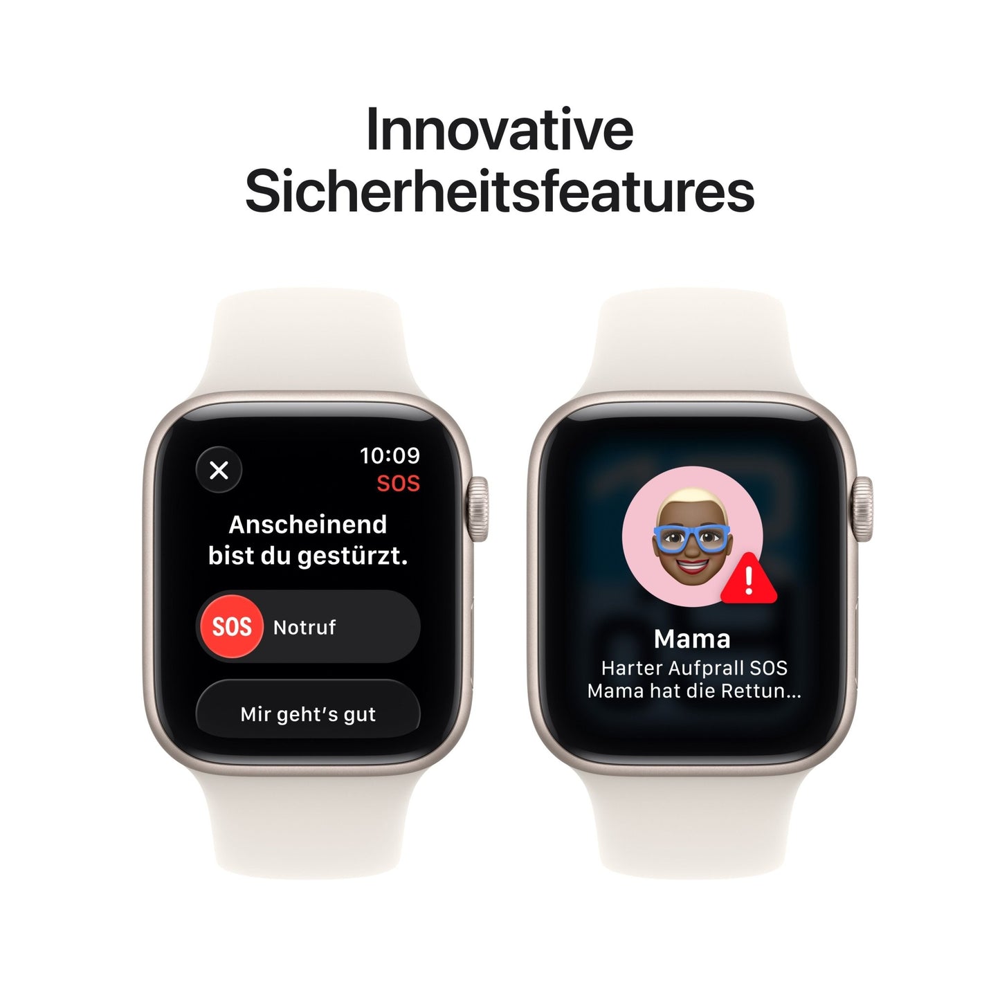 Apple Watch SE 3 GPS + Cellular 44mm Sternenlicht Aluminium Case mit Sternenlicht Sportarmband - M/L