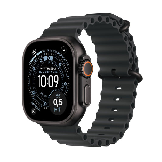 Apple Watch Ultra 3 GPS + Cellular 49mm Schwarzes Titan Case mit Schwarzem Ocean Band