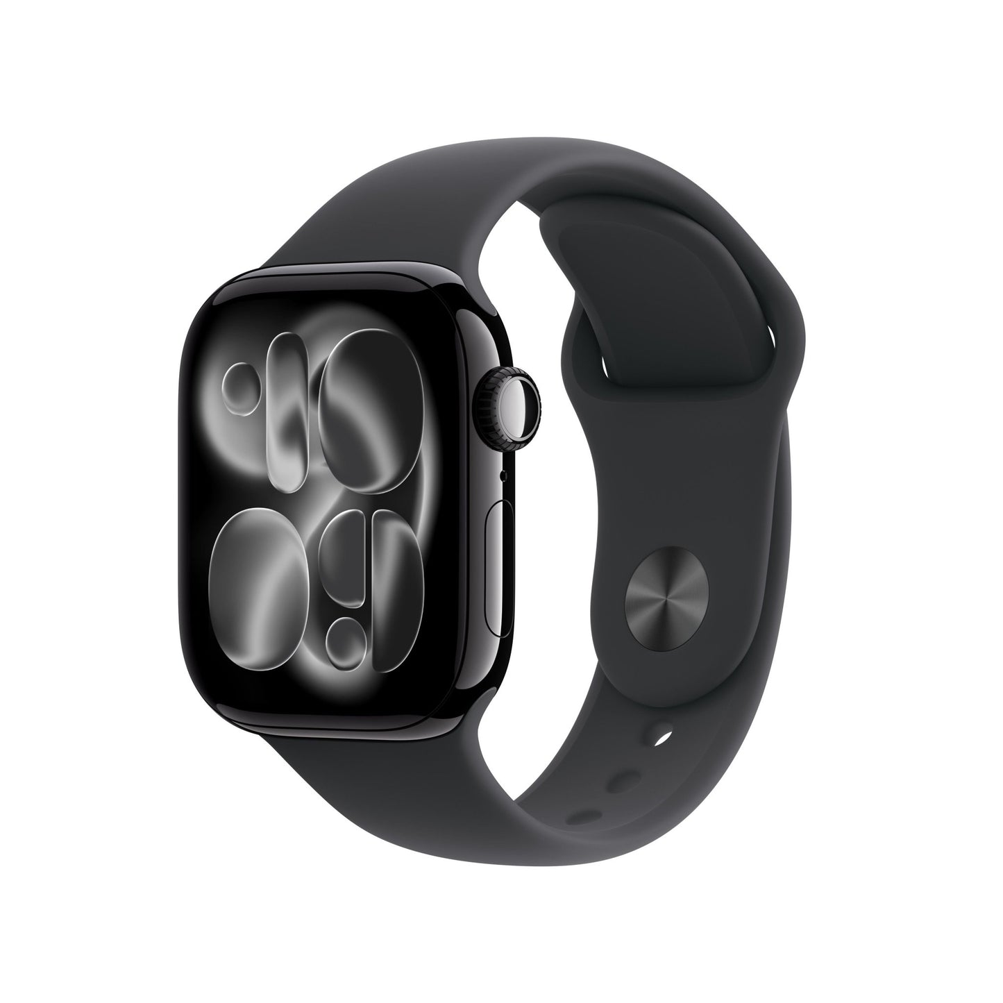 Apple Watch Series 11 GPS 42mm Jet Black Aluminium Case mit Schwarzem Sportarmband - S/M