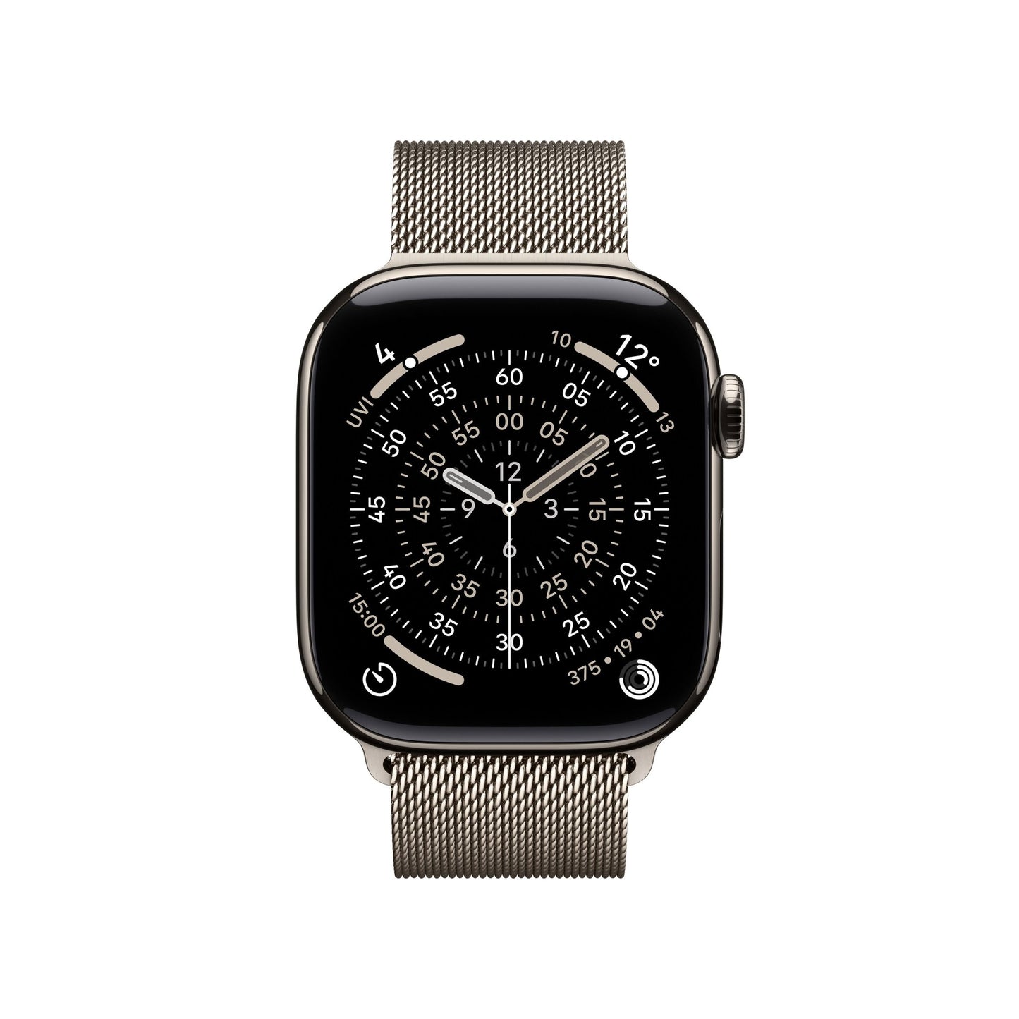 Apple Watch Series 11 GPS + Cellular 42mm Natürliches Titan Case mit Natürlichem Milanaise Loop