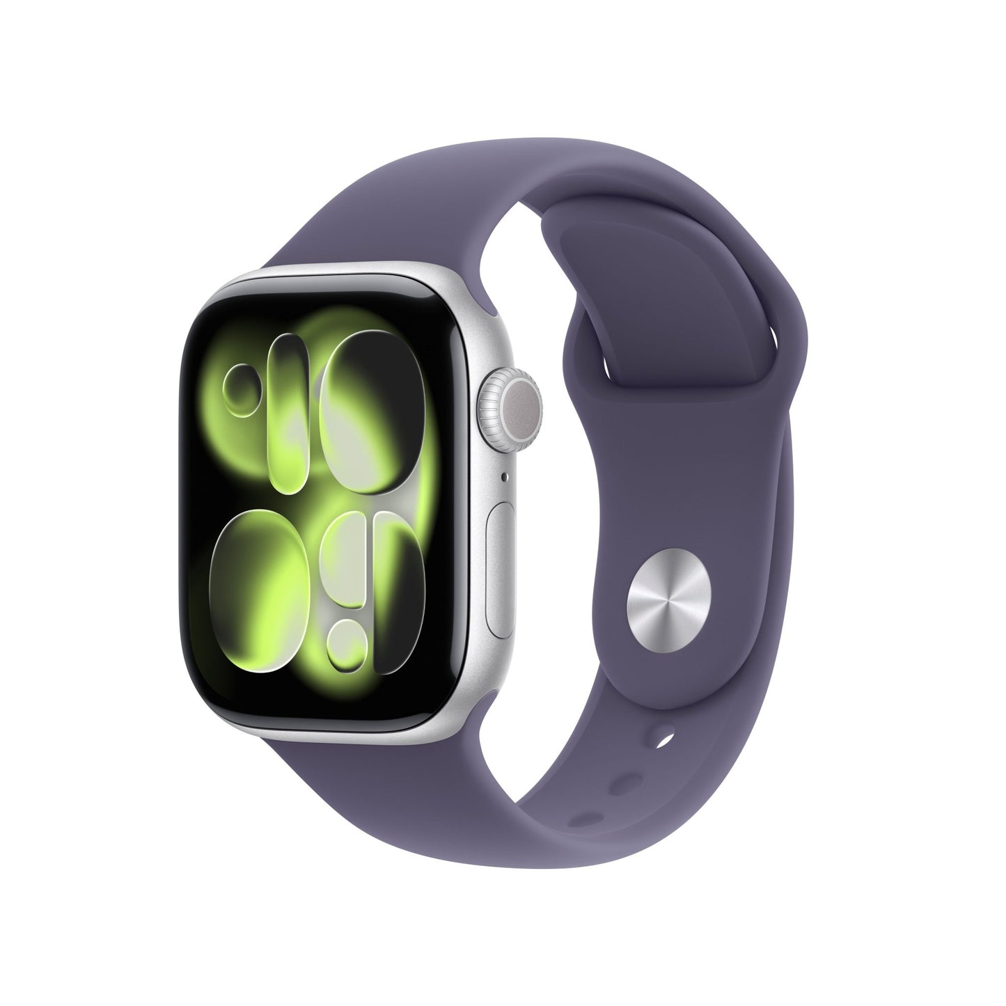 Apple Watch Series 11 GPS + Cellular 42mm Silber Aluminium Case mit Purpurne Nebel Sportarmband - M/L